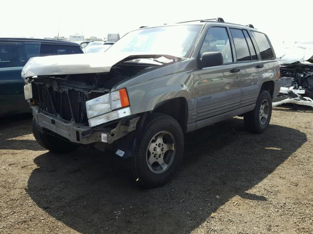 1J4GX58Y6VC539837 - 1997 JEEP GRAND CHER GREEN photo 2