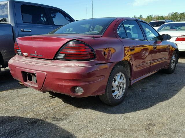 1G2NE52F04C231026 - 2004 PONTIAC GRAND AM S MAROON photo 4