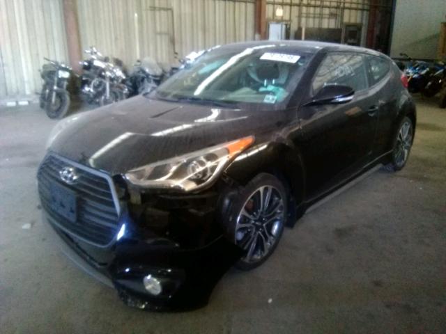 KMHTC6AE0GU250192 - 2016 HYUNDAI VELOSTER T BLACK photo 2