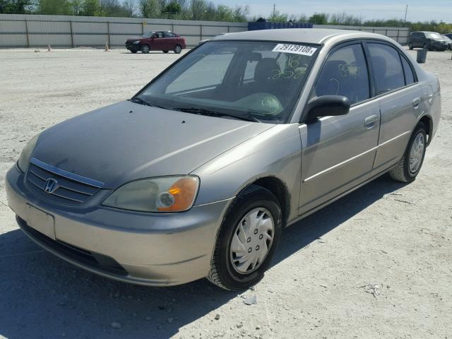 1HGES16593L018252 - 2003 HONDA CIVIC LX SILVER photo 2