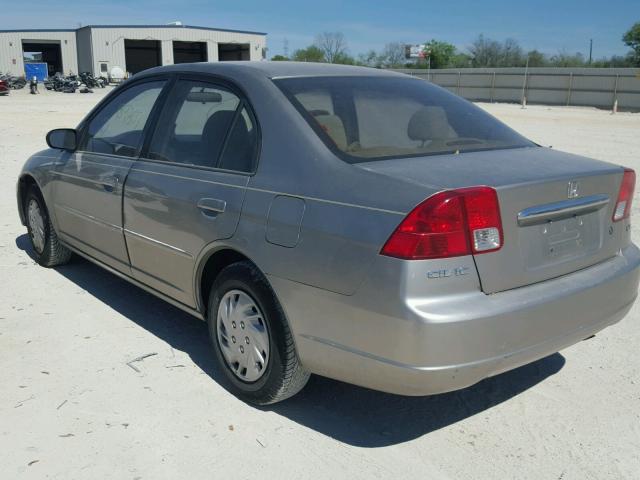 1HGES16593L018252 - 2003 HONDA CIVIC LX SILVER photo 3