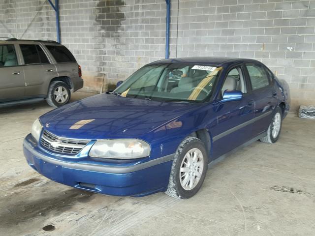 2G1WF52E759168089 - 2005 CHEVROLET IMPALA BLUE photo 2