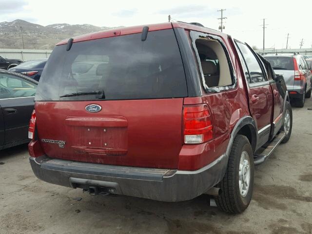 1FMRU15W34LA36781 - 2004 FORD EXPEDITION BURGUNDY photo 4