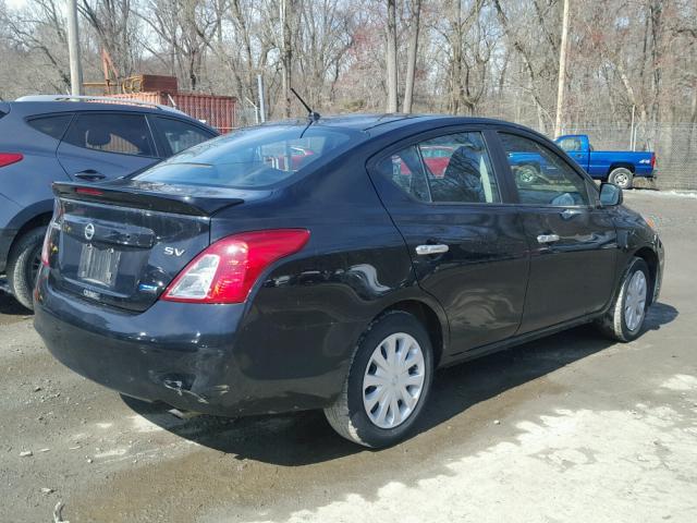 3N1CN7AP6DL849029 - 2013 NISSAN VERSA S BLACK photo 4