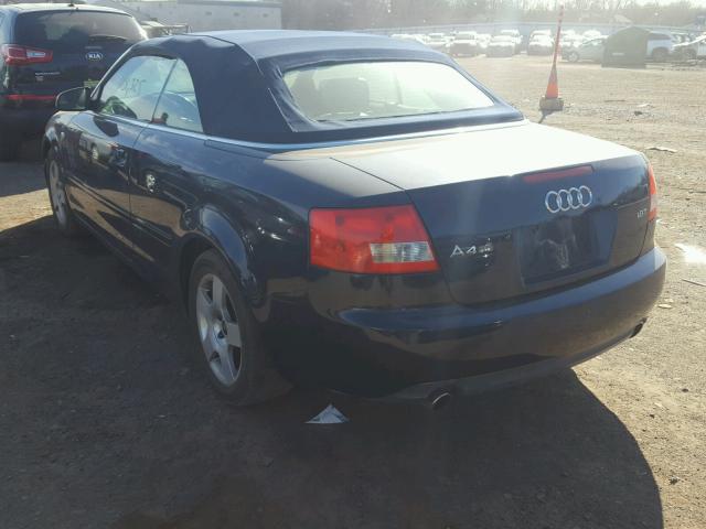 WAUAC48H04K006711 - 2004 AUDI A4 1.8 CAB BLUE photo 3