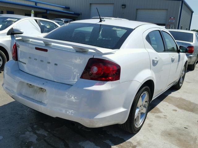 1C3CDZAB9CN140985 - 2012 DODGE AVENGER SE WHITE photo 4