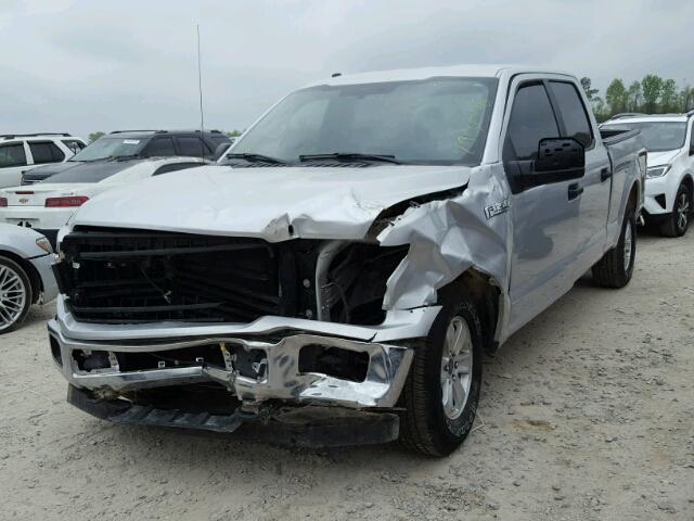 1FTFW1E59JKC23307 - 2018 FORD F150 SUPER SILVER photo 2