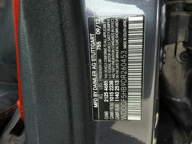 WDDGF5HB9DR260453 - 2013 MERCEDES-BENZ C 350 CHARCOAL photo 10