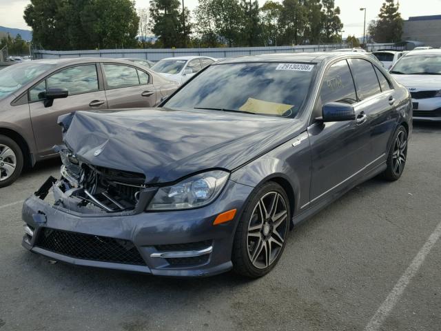 WDDGF5HB9DR260453 - 2013 MERCEDES-BENZ C 350 CHARCOAL photo 2