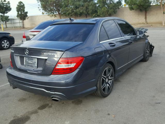 WDDGF5HB9DR260453 - 2013 MERCEDES-BENZ C 350 CHARCOAL photo 4