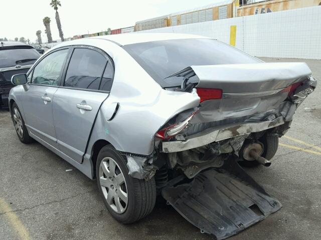 19XFA1F57AE022229 - 2010 HONDA CIVIC LX SILVER photo 3