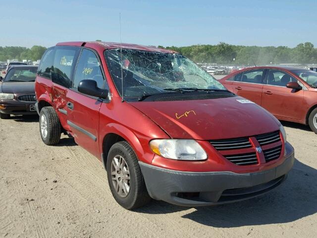 1D4GP25B66B517772 - 2006 DODGE CARAVAN SE RED photo 1