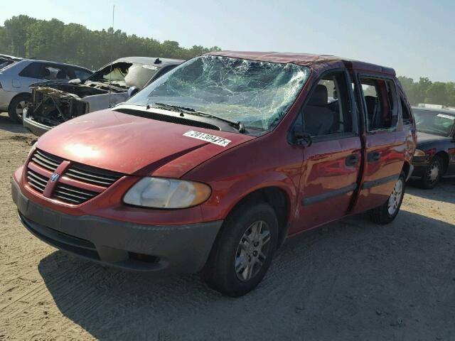 1D4GP25B66B517772 - 2006 DODGE CARAVAN SE RED photo 2