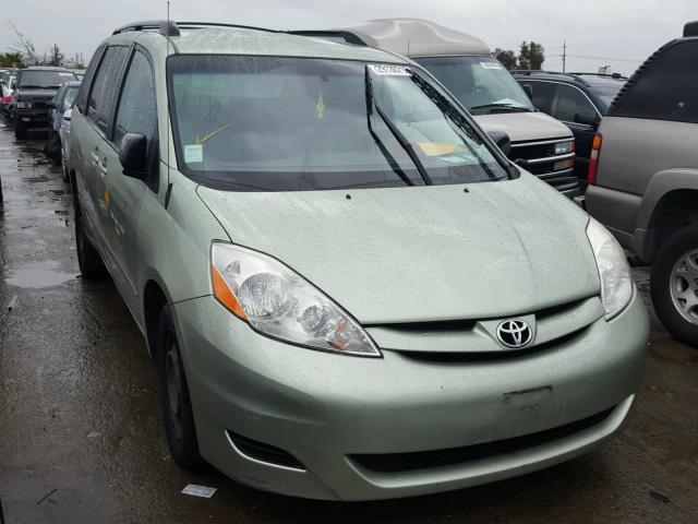 5TDZK23C47S093955 - 2007 TOYOTA SIENNA CE GREEN photo 1