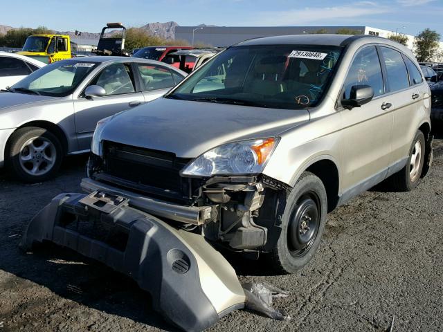 JHLRE38339C013087 - 2009 HONDA CR-V LX GOLD photo 2