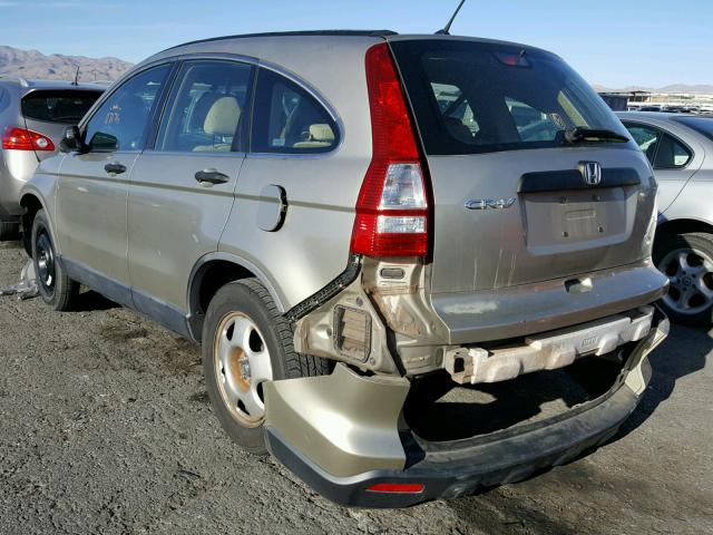 JHLRE38339C013087 - 2009 HONDA CR-V LX GOLD photo 3