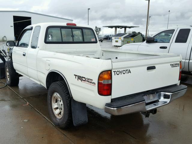 4TASN92N4WZ104952 - 1998 TOYOTA TACOMA XTR WHITE photo 3