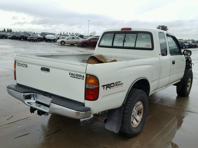 4TASN92N4WZ104952 - 1998 TOYOTA TACOMA XTR WHITE photo 4