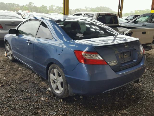 2HGFG12867H561499 - 2007 HONDA CIVIC EX BLUE photo 3