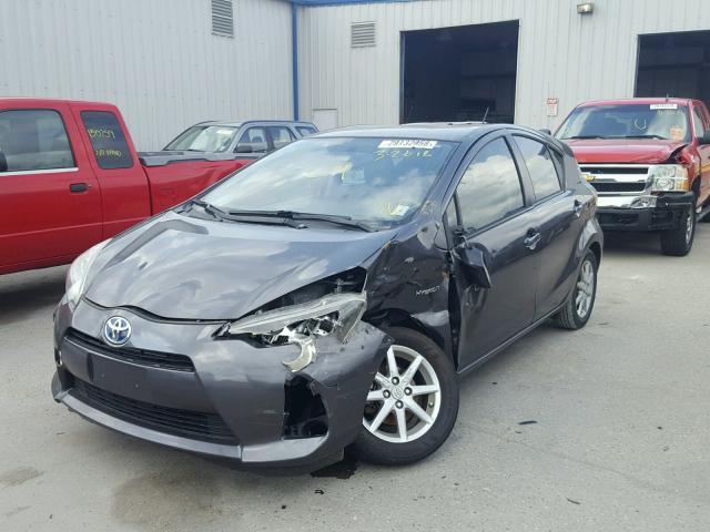 JTDKDTB3XD1045727 - 2013 TOYOTA PRIUS C GRAY photo 2