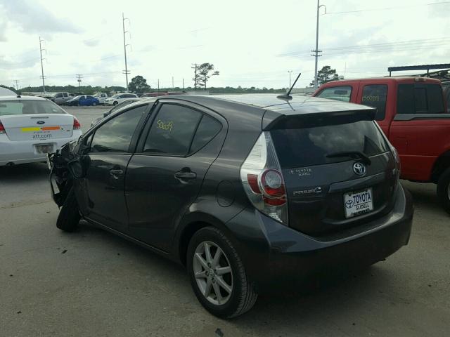 JTDKDTB3XD1045727 - 2013 TOYOTA PRIUS C GRAY photo 3