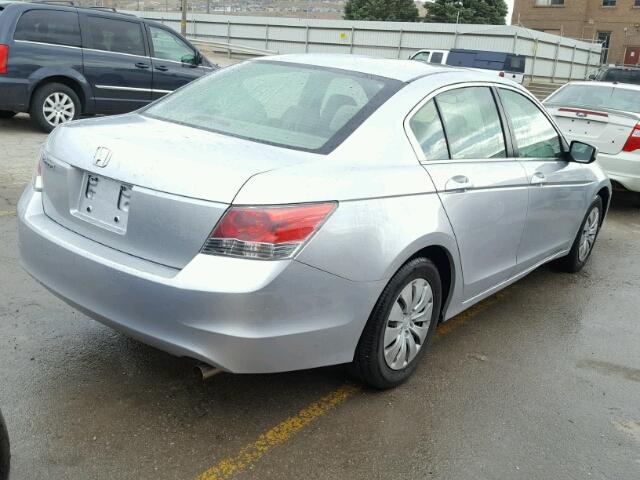 JHMCP26358C039942 - 2008 HONDA ACCORD LX SILVER photo 4