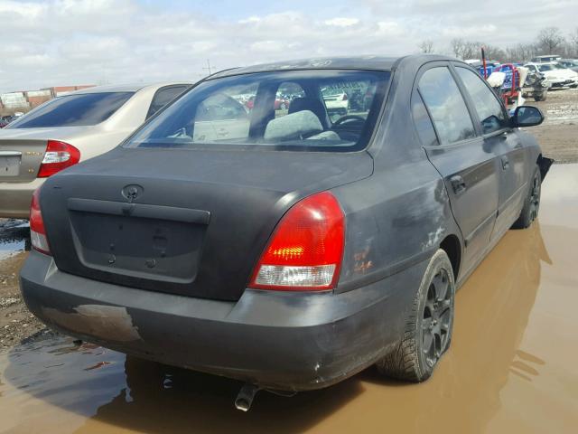 KMHDN45D52U341102 - 2002 HYUNDAI ELANTRA GL BLACK photo 4