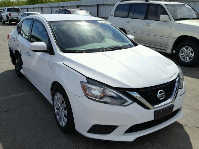 3N1AB7AP6HY320429 - 2017 NISSAN SENTRA S WHITE photo 1