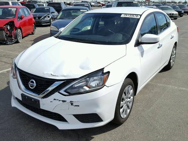 3N1AB7AP6HY320429 - 2017 NISSAN SENTRA S WHITE photo 2