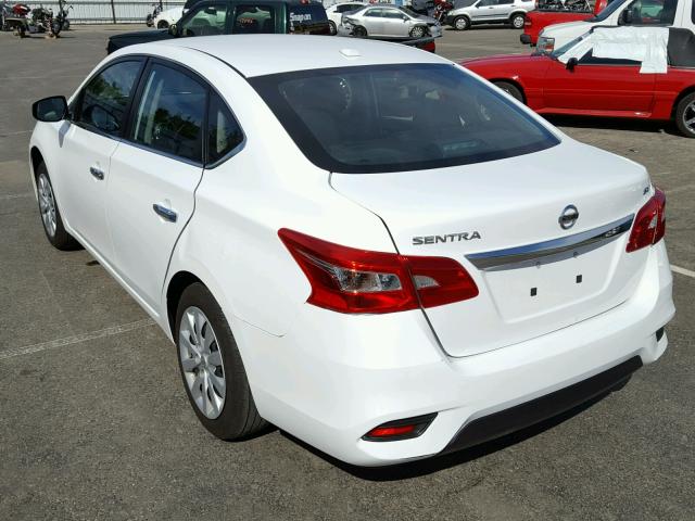 3N1AB7AP6HY320429 - 2017 NISSAN SENTRA S WHITE photo 3