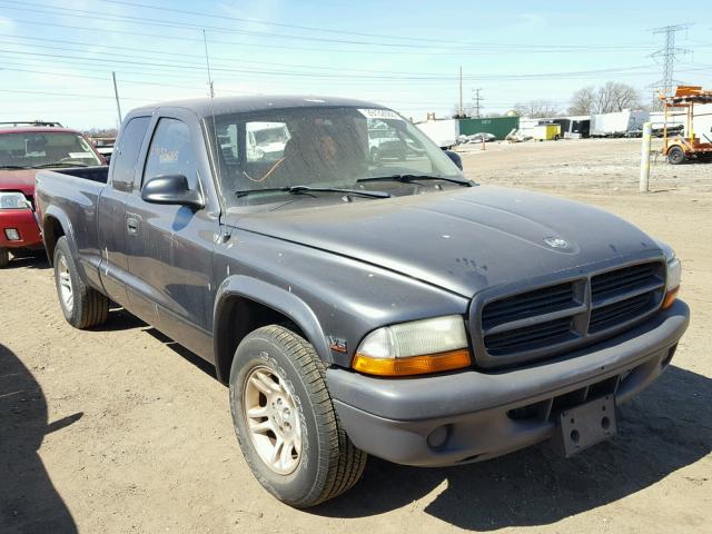 1D7HL12X33S184682 - 2003 DODGE DAKOTA SXT GRAY photo 1