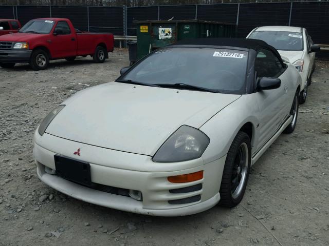 4A3AE85HX1E142148 - 2001 MITSUBISHI ECLIPSE SP WHITE photo 2