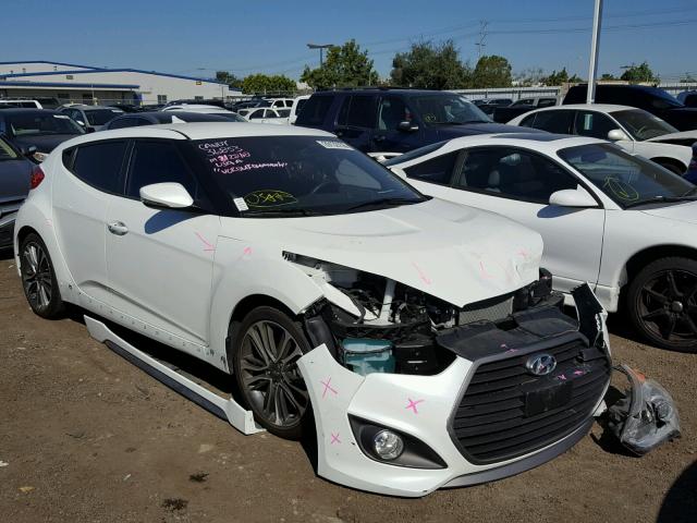 KMHTC6AEXGU267890 - 2016 HYUNDAI VELOSTER T WHITE photo 1