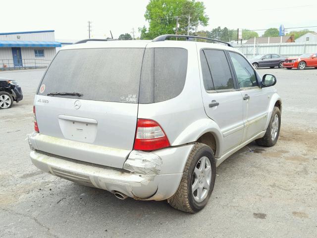 4JGAB54E91A286990 - 2001 MERCEDES-BENZ ML 320 SILVER photo 4