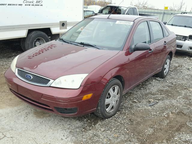 1FAFP34N57W271436 - 2007 FORD FOCUS ZX4 BURGUNDY photo 2