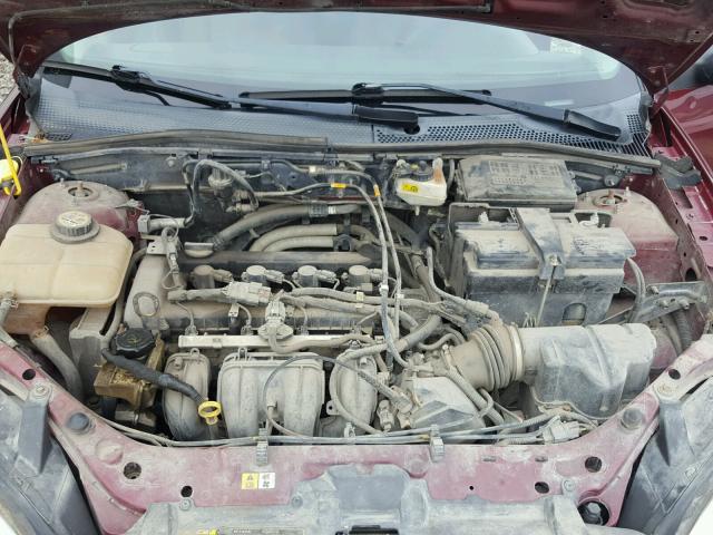 1FAFP34N57W271436 - 2007 FORD FOCUS ZX4 BURGUNDY photo 7