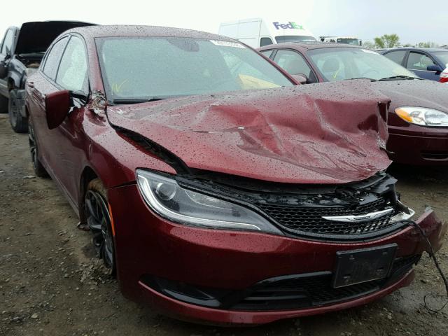 1C3CCCBG1FN551621 - 2015 CHRYSLER 200 S BURGUNDY photo 1