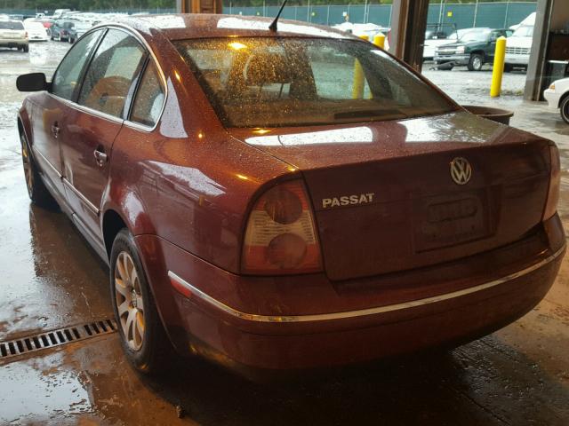 WVWPD63B63P206308 - 2003 VOLKSWAGEN PASSAT GLS RED photo 3