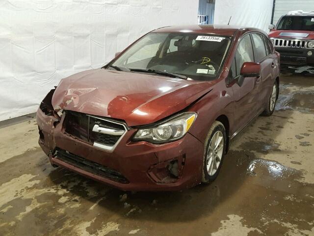 JF1GPAC62E8278767 - 2014 SUBARU IMPREZA PR BURGUNDY photo 2