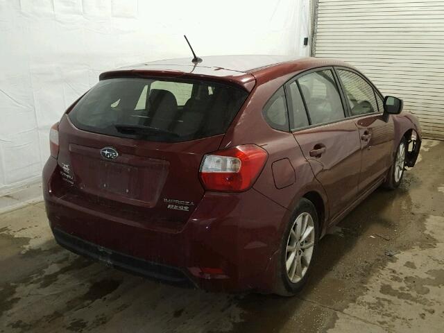 JF1GPAC62E8278767 - 2014 SUBARU IMPREZA PR BURGUNDY photo 4