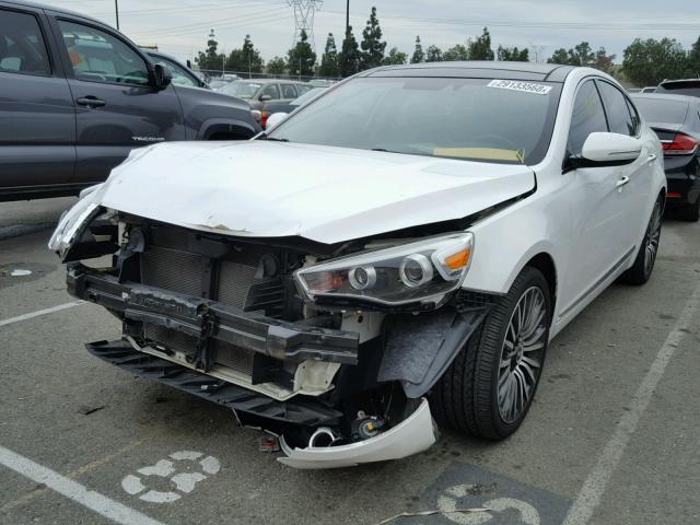 KNALN4D70E5126427 - 2014 KIA CADENZA PR WHITE photo 2