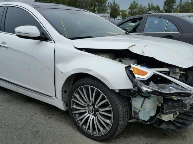 KNALN4D70E5126427 - 2014 KIA CADENZA PR WHITE photo 9