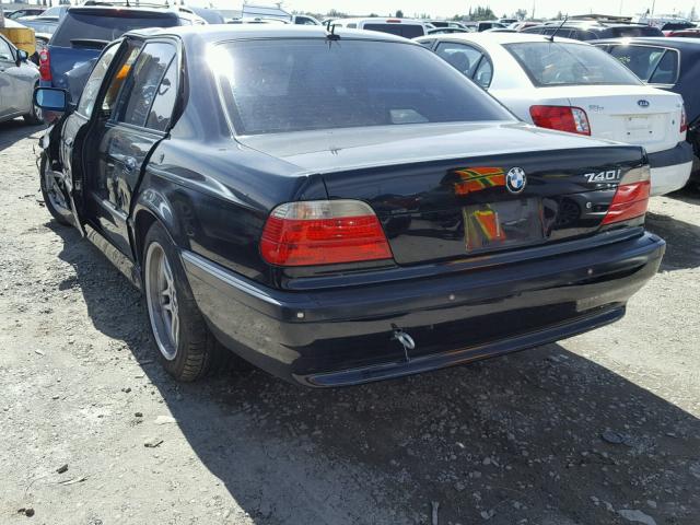 WBAGG83421DN87624 - 2001 BMW 740 I AUTO BLACK photo 3