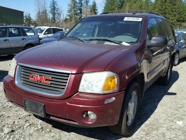 1GKDT13S652114127 - 2005 GMC ENVOY MAROON photo 2