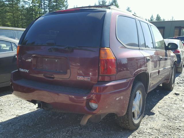 1GKDT13S652114127 - 2005 GMC ENVOY MAROON photo 4