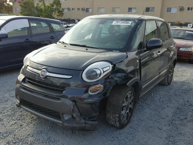 ZFBCFADH3EZ022498 - 2014 FIAT 500L TREKK GRAY photo 2