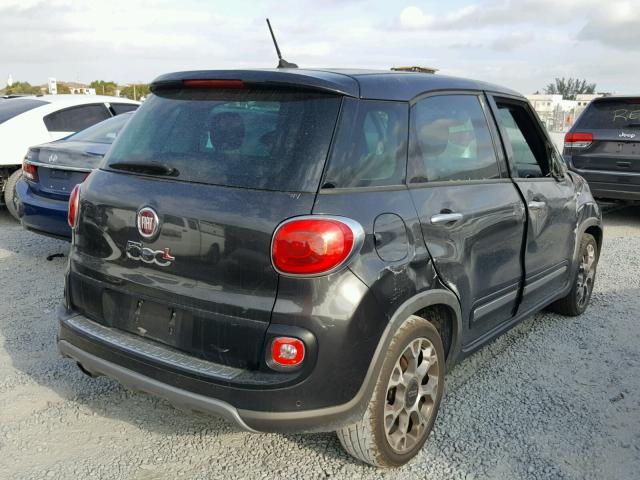 ZFBCFADH3EZ022498 - 2014 FIAT 500L TREKK GRAY photo 4