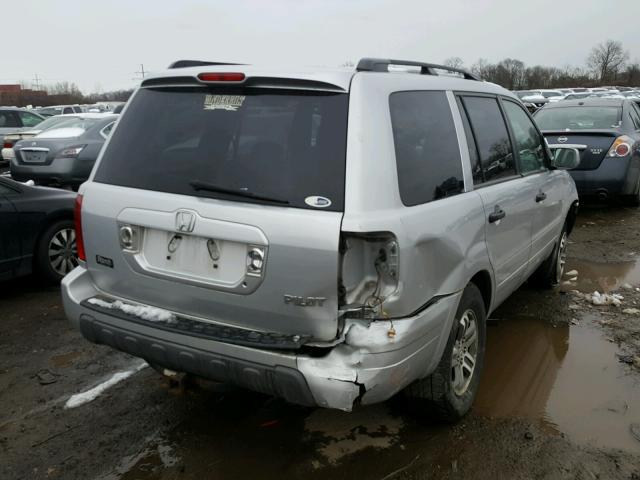 2HKYF18474H591838 - 2004 HONDA PILOT EX SILVER photo 4