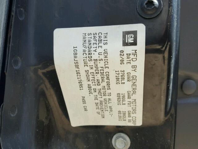 1G8AJ58F16Z176951 - 2006 SATURN ION LEVEL 黑色 照片 10