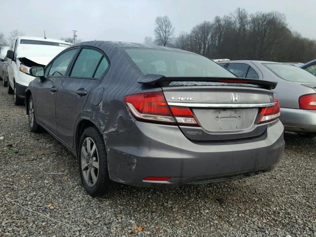 19XFB2F54EE064057 - 2014 HONDA CIVIC LX GRAY photo 3